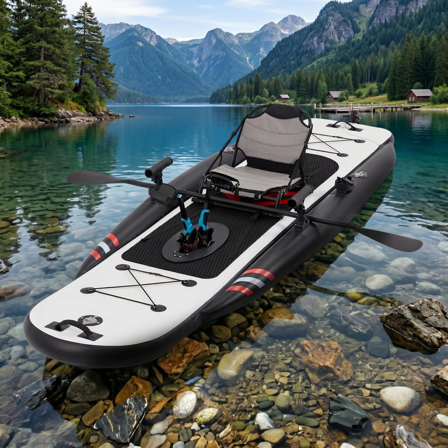 Fishing Kayak Seat - เรือคายัคพองลม PVC พรีเมียมขนาด 12 ฟุต –