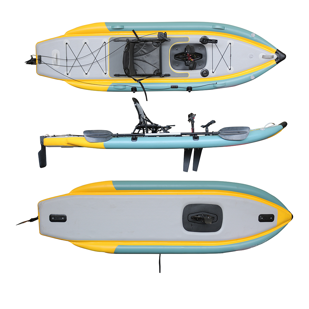 Fishing Kayak Sit On Top - เรือคายัคพับได้แบบเป่าลม PVC สำหรับตกปลา ขนาด 3.6 เมตร