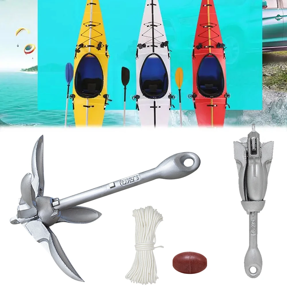 Fishing Kayak Anchor - 0.7KG 1.5KG สแตนเลสพับประมง Anchor Kayak Marine