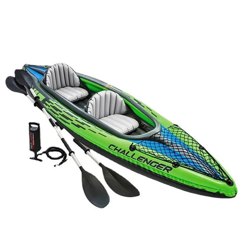 Fishing Kayak Inflatable - เรือคายัคเป่าลมแบบ 1/2 ที่นั่ง เรือยางสำหรับล่องแก่ง เรือคายัคแบบสองที่นั่งพร้อมที่นั่ง เรือตกปลาสำหรับกิจกรรมกลางแจ้ง
