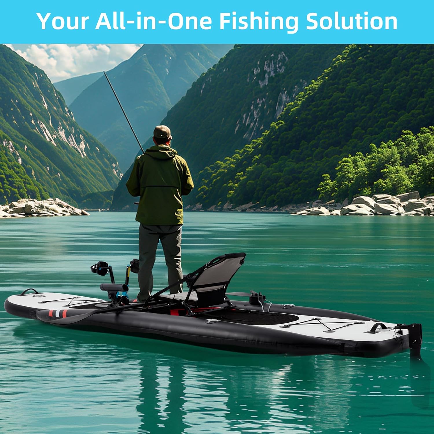 เรือคายัคพองลม PVC พรีเมียมขนา - Fishing Kayak Seat บทวิจารณ์และราคา