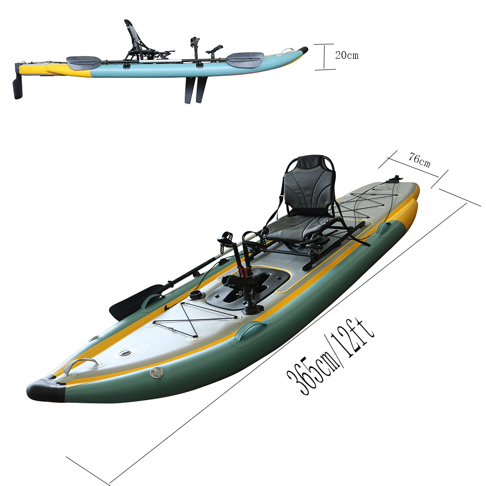 เรือคายัคพับได้แบบเป่าลม PVC ส - Fishing Kayak Sit On Top บทวิจารณ์และราคา