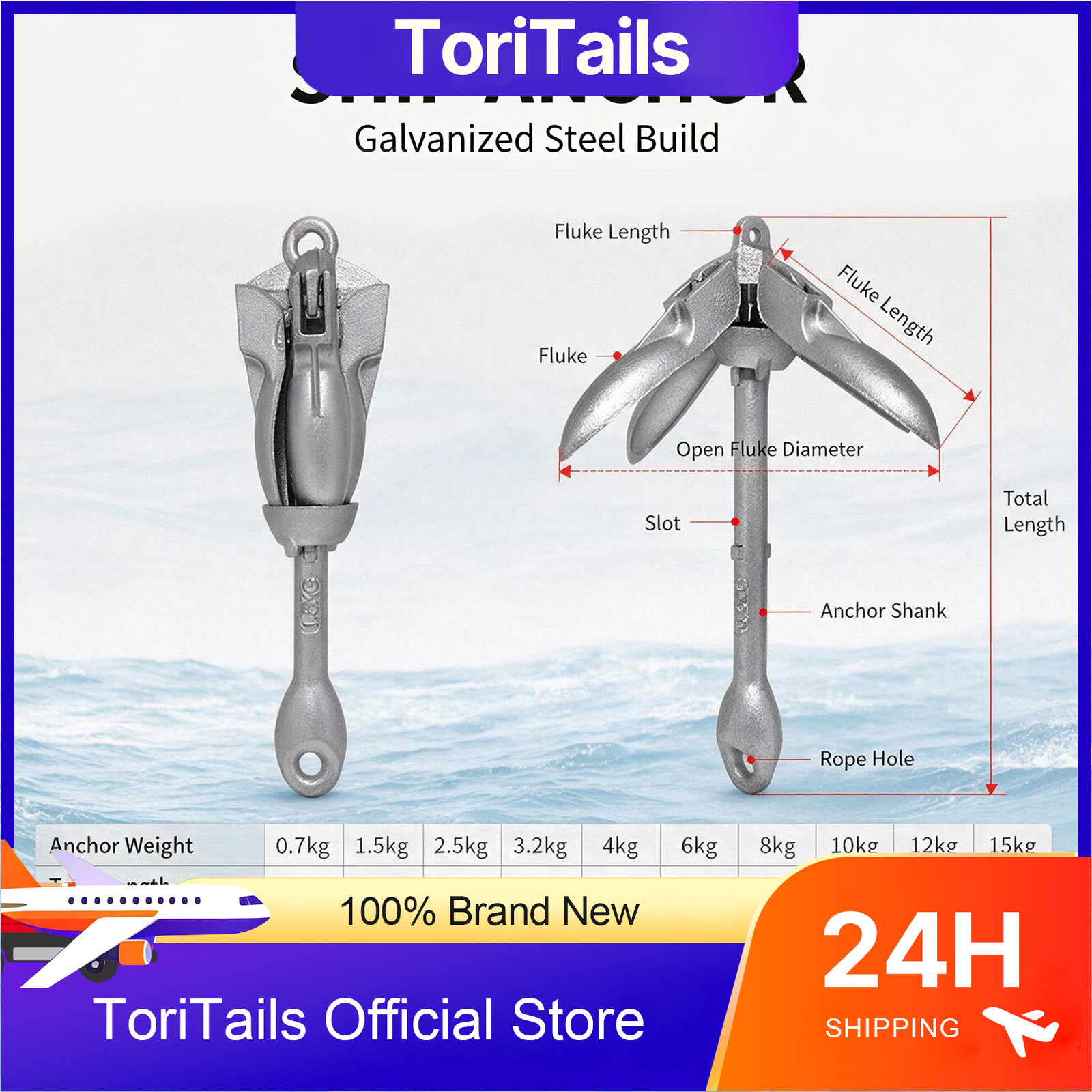สมอเรือพับได้ KOETSU น้ำหนัก 0 - Fishing Kayak Anchor บทวิจารณ์และราคา