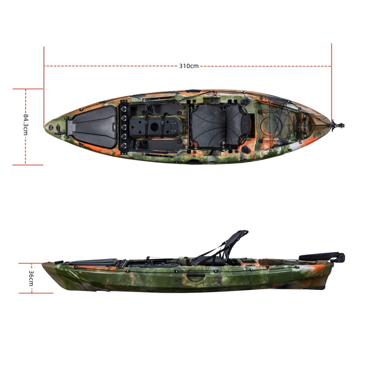 เรือคายัคตกปลา LSF รุ่นเฟิร์สค - Fishing Kayak Rod Holder บทวิจารณ์และราคา